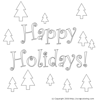 Happy Holidays! Greeting Card - Christmas Trees Happy Holidays! Greeting Card - Christmas Trees