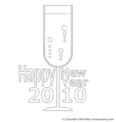 Happy New Year 2010 Greeting Card - Champagne -- 20/12/09